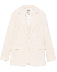 Semicouture - Blazer À Revers Crantés - Lyst