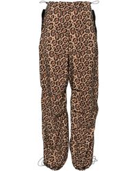 Emporio Armani - Leopard-print Tapered Trousers - Lyst