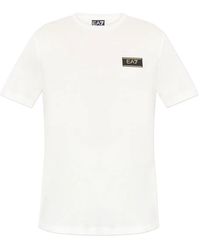 EA7 - T-Shirt Met Logopatch - Lyst