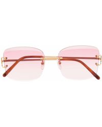 Cartier - Square-Frame Gradient Sunglasses - Lyst