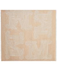 Max Mara - Monogram-Pattern Frayed Scarf - Lyst