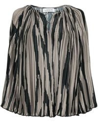 Lanvin - Abstract-print Blouse - Lyst