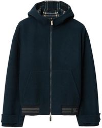 Burberry - Reversible Hooded Wool Jacket - Lyst