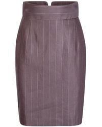 Tagliatore - Pinstripe Pencil Skirt - Lyst