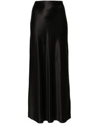 Saint Laurent - Satin Long Skirt - Lyst