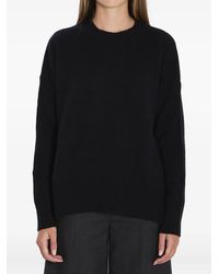 Allude - Jersey de canalé con cuello redondo - Lyst