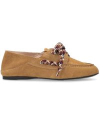 Pinko - Suede Moccasins With Multicoloulaces - Lyst
