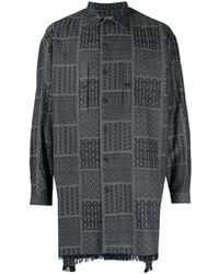 Yohji Yamamoto - Chemise en coton à imprimé géométrique - Lyst