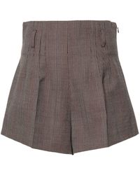 Prada - High-waist tailored shorts - Lyst