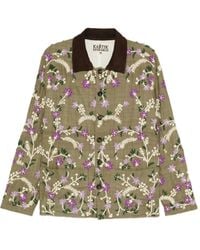 Kartik Research - Chaqueta con bordado floral y ante en el cuello - Lyst