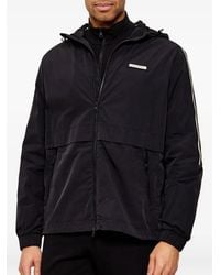 EA7 - Chaqueta Con Capucha Y Franja Del Logo - Lyst