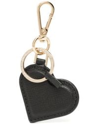 Smythson - Heart Leather Keyring - Lyst