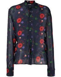 DSquared² - Floral-print Long-sleeved Shirt - Lyst