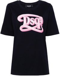 DSquared² - Katoenen T-shirt Met Logoprint - Lyst