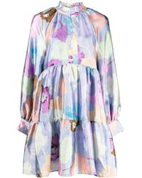 Stine Goya - Vestido Jasmine corto con estampado floral - Lyst