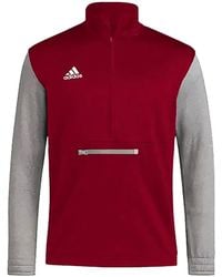 adidas - Logo-Print Quarter-Zip Jacket - Lyst