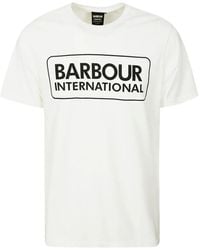 Barbour - Logo-Print Cotton T-Shirt - Lyst
