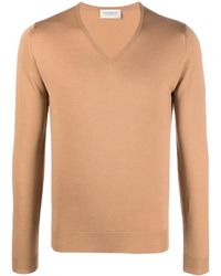 John Smedley - V-Neck Fine-Knit Jumper - Lyst