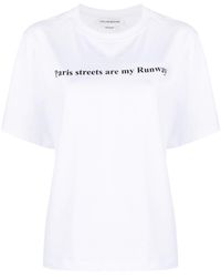 Victoria Beckham - Paris Streets Are My Runway Organic Cotton T-shirt - Lyst