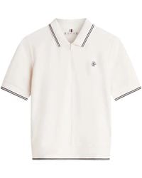 Tommy Hilfiger - Striped-Detail Polo Top - Lyst