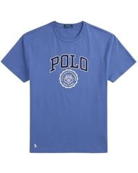 Polo Ralph Lauren - Logo-Flocked Crest-Print T-Shirt - Lyst