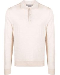 Corneliani - Fine-knit Long-sleeve Polo Shirt - Lyst