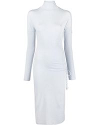 Patrizia Pepe - High-neck Long-sleeve Dress - Lyst