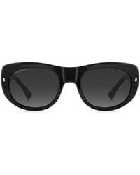 DSquared² - Icon Oval-Frame Sunglasses - Lyst