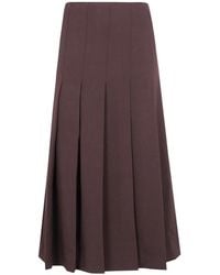 DR. HOPE - Asymmetric Pleated Midi Skirt - Lyst