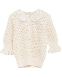 Chloé - Wool And Silk Blend Sweater - Lyst