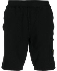 Stone Island - Pantalones cortos con parche del logo - Lyst