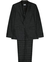 Karl Lagerfeld - Checked Single-breasted Suit - Lyst
