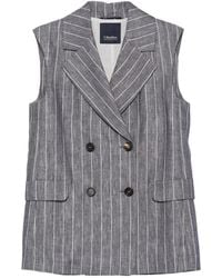 Max Mara - Smmballo Pinstripe-Pattern Double-Breasted Suit - Lyst