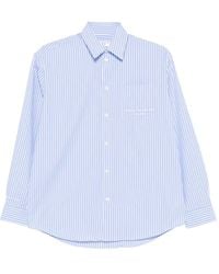 Sporty & Rich - Striped Embroidered Shirt - Lyst