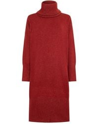 Malo - Roll-Neck Midi Dress - Lyst