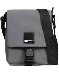 KARL LAGERFELD - Venture Logo-Plaque Messenger Bag - Lyst