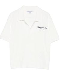 Sporty & Rich - Embroidered Cotton Polo Top - Lyst