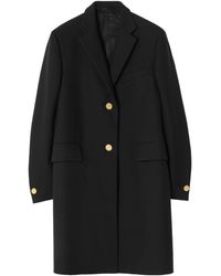 Burberry - Button-down Single-breasted Coat - Lyst