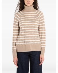 Tommy Hilfiger - Cable-Knit Striped Sweater - Lyst
