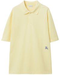 Burberry - Equestrian Knight-embroidered Cotton Polo Shirt - Lyst