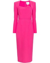 Roland Mouret - Abito Midi A Maniche Lunghe - Lyst