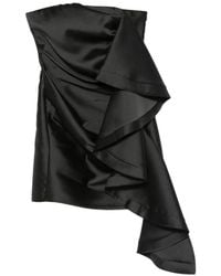 SIMONA CORSELLINI - Strapless Ruffled Mini Dress - Lyst
