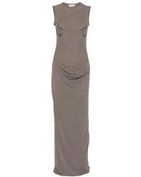 Jean Paul Gaultier - Gathered Sleeveless Maxi Dress - Lyst