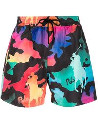 Polo Ralph Lauren - Graphic-Print Drawstring Shorts - Lyst