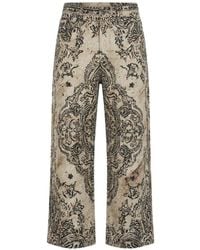 R13 - Paisley-Print Distressed-Finish Trousers - Lyst