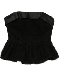 Viktor & Rolf - Tulle Ruffle Strapless Top - Lyst