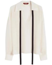 Max Mara - Colono Bow-Collar Shirt - Lyst