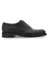Ferragamo - Oxford Shoe With Broguing Detail - Lyst