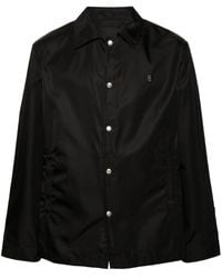 Givenchy - Jersey Overhemd Met Logoplakkaat - Lyst
