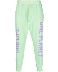 DSquared² - Slogan-Print Cotton Track Pants - Lyst